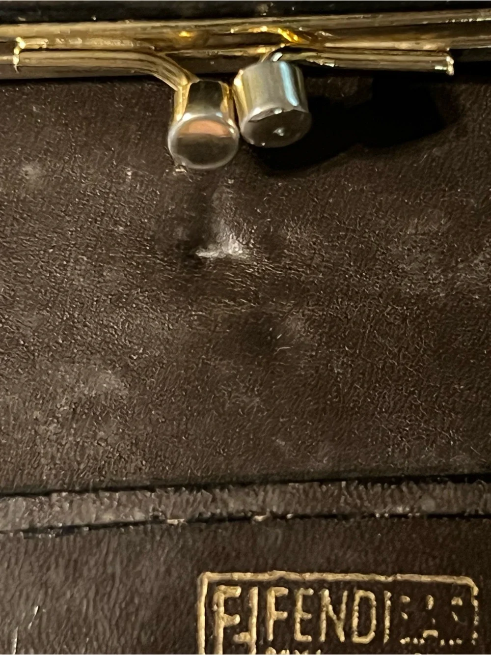 Fendi Brown and Black Zucca Snap Continental Wallet